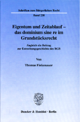 Eigentum und Zeitablauf - das dominium sine re im Grundstücksrecht