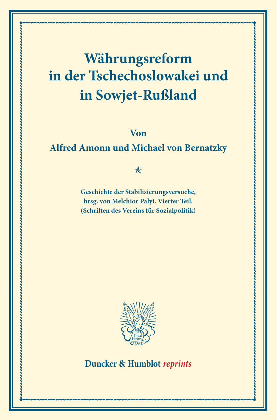 Währungsreform in der Tschechoslowakei und in Sowjet-Rußland