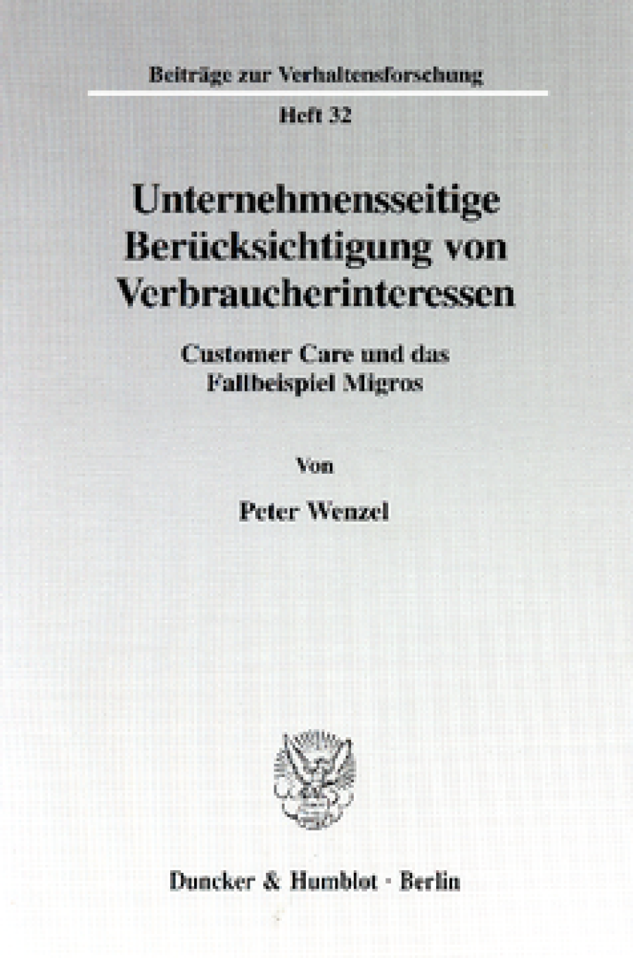 Unternehmensseitige Berücksichtigung von Verbraucherinteressen