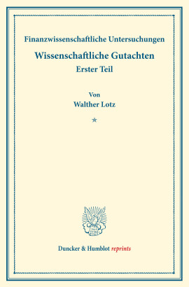 Finanzwissenschaftliche Untersuchungen