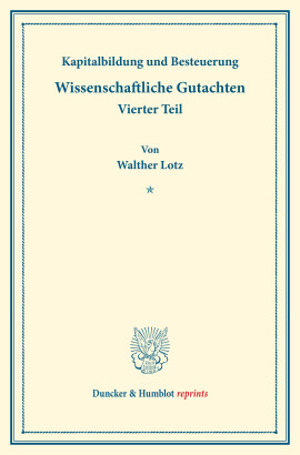 Kapitalbildung und Besteuerung