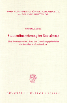 Studienfinanzierung im Sozialstaat