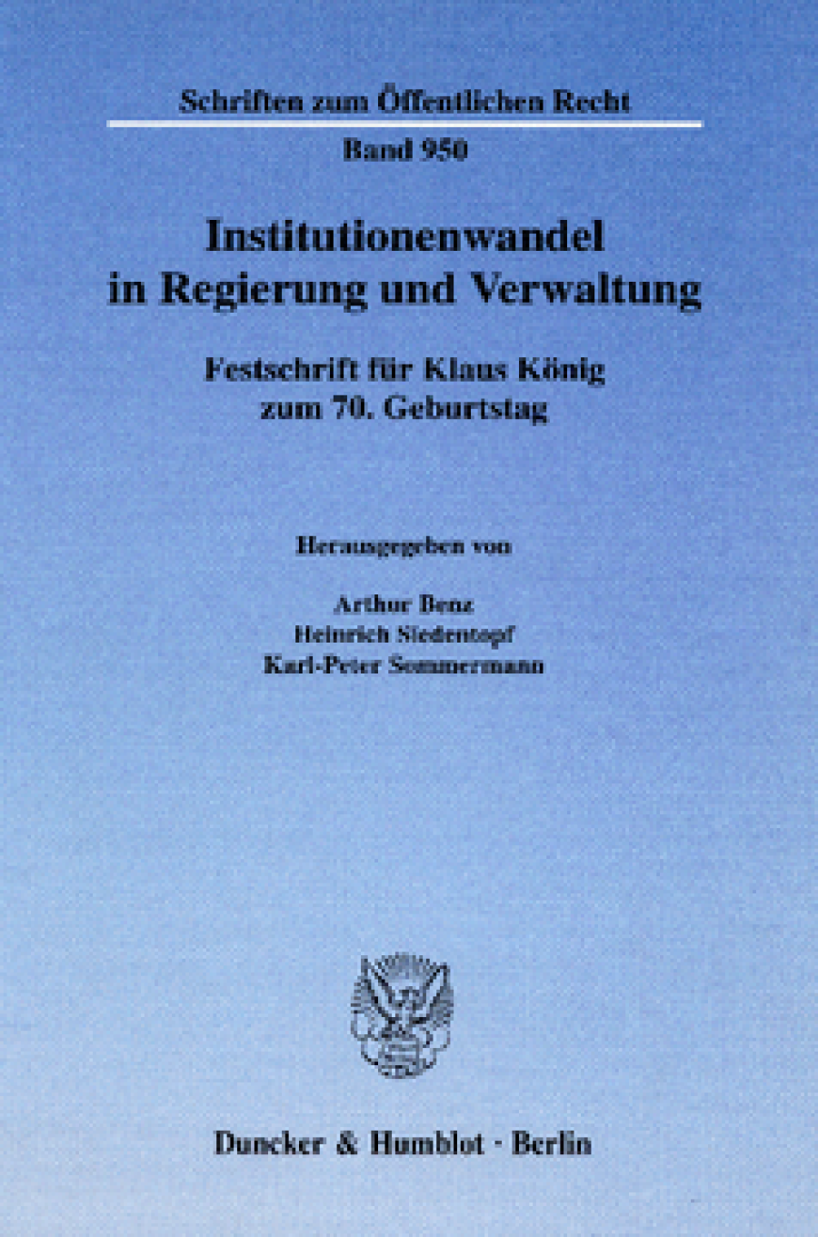 Institutionenwandel in Regierung und Verwaltung