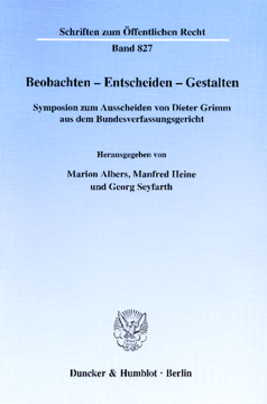 Beobachten - Entscheiden - Gestalten