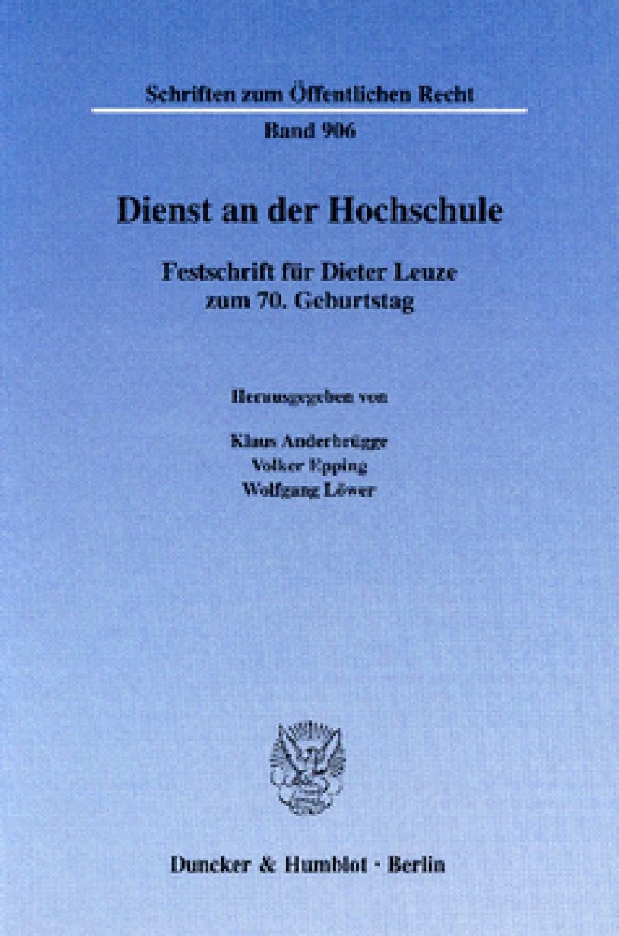 Dienst an der Hochschule