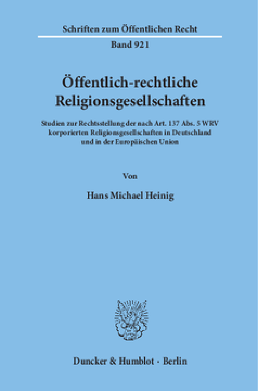 Öffentlich-rechtliche Religionsgesellschaften