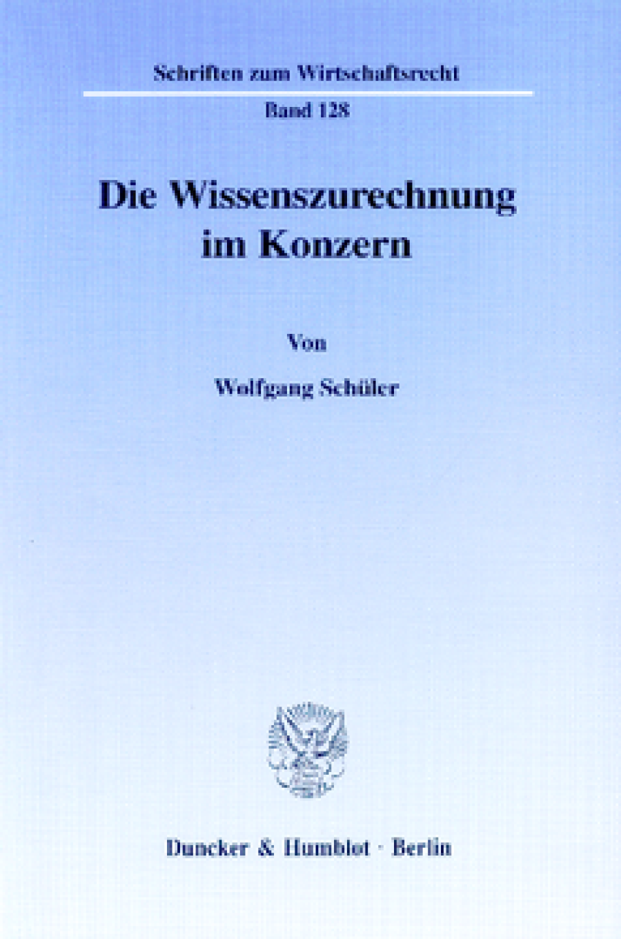 Die Wissenszurechnung im Konzern