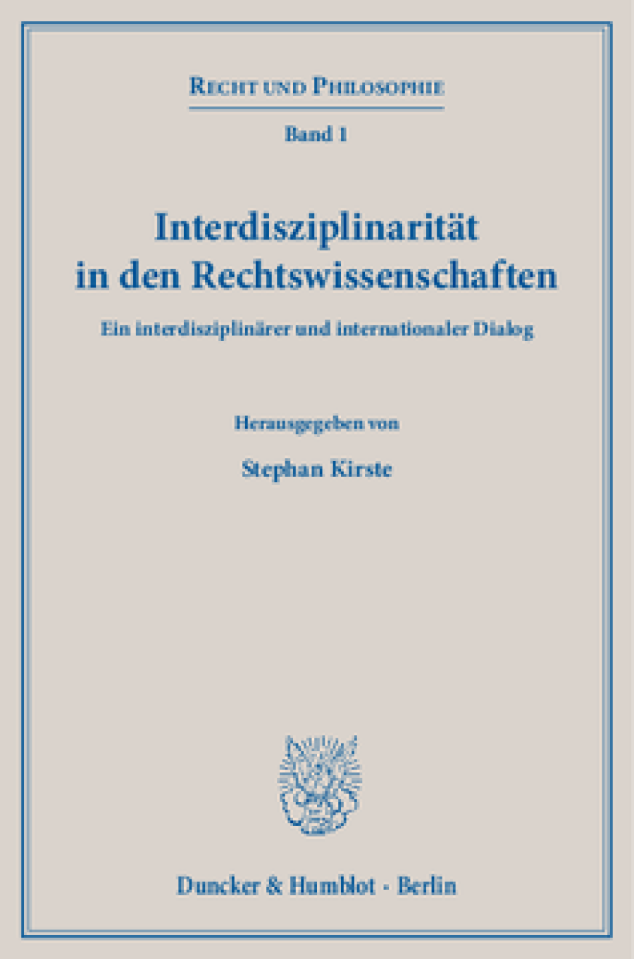 Interdisziplinarität in den Rechtswissenschaften