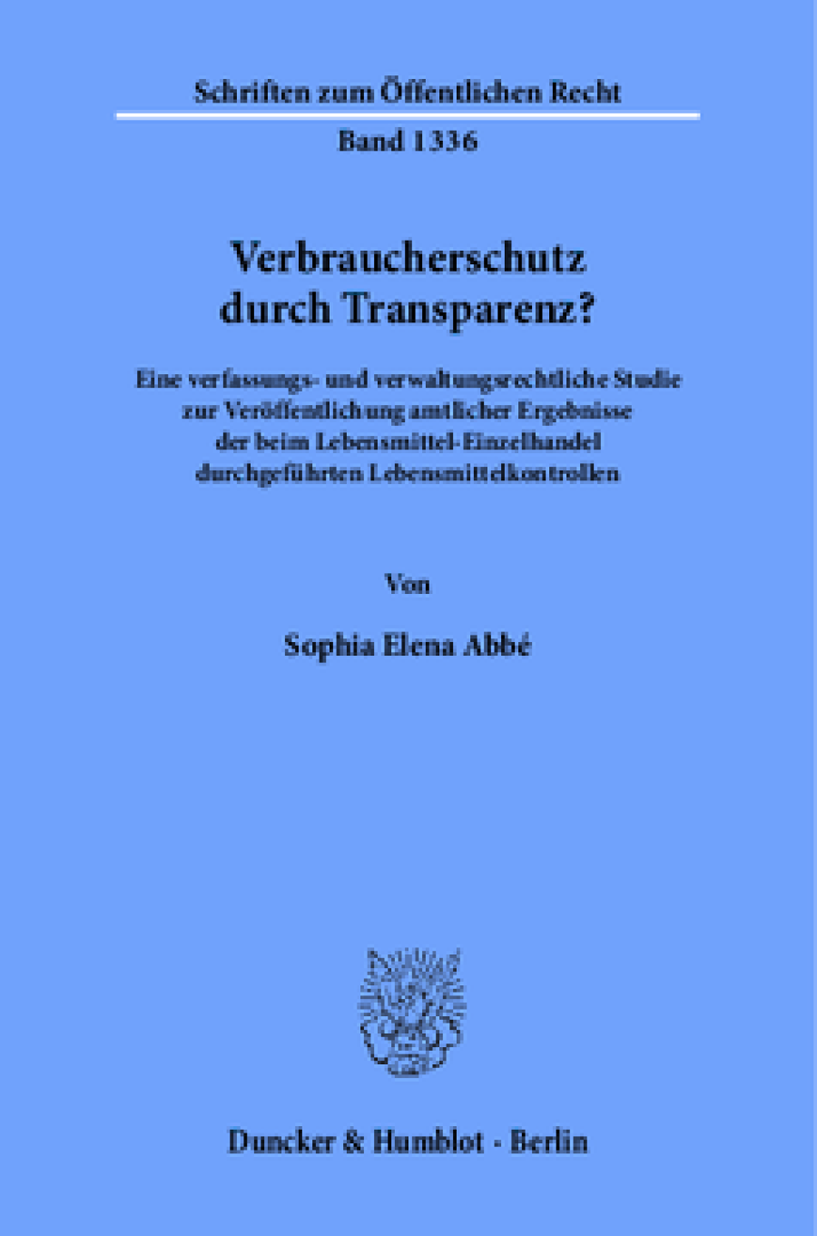 Verbraucherschutz durch Transparenz?