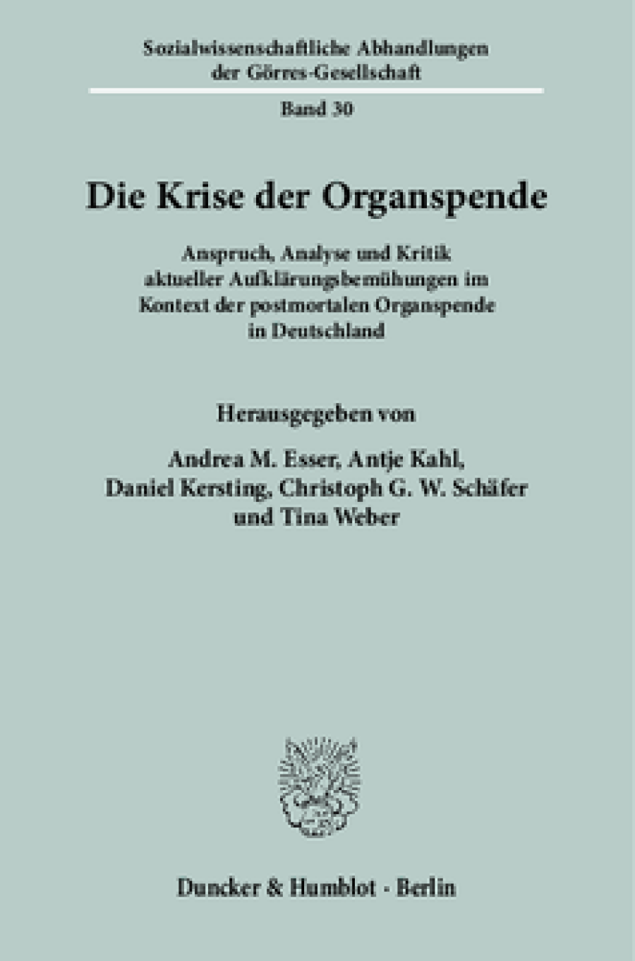Die Krise der Organspende