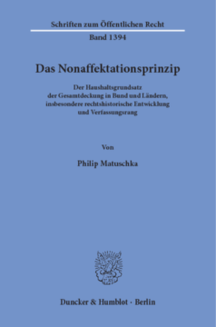 Das Nonaffektationsprinzip