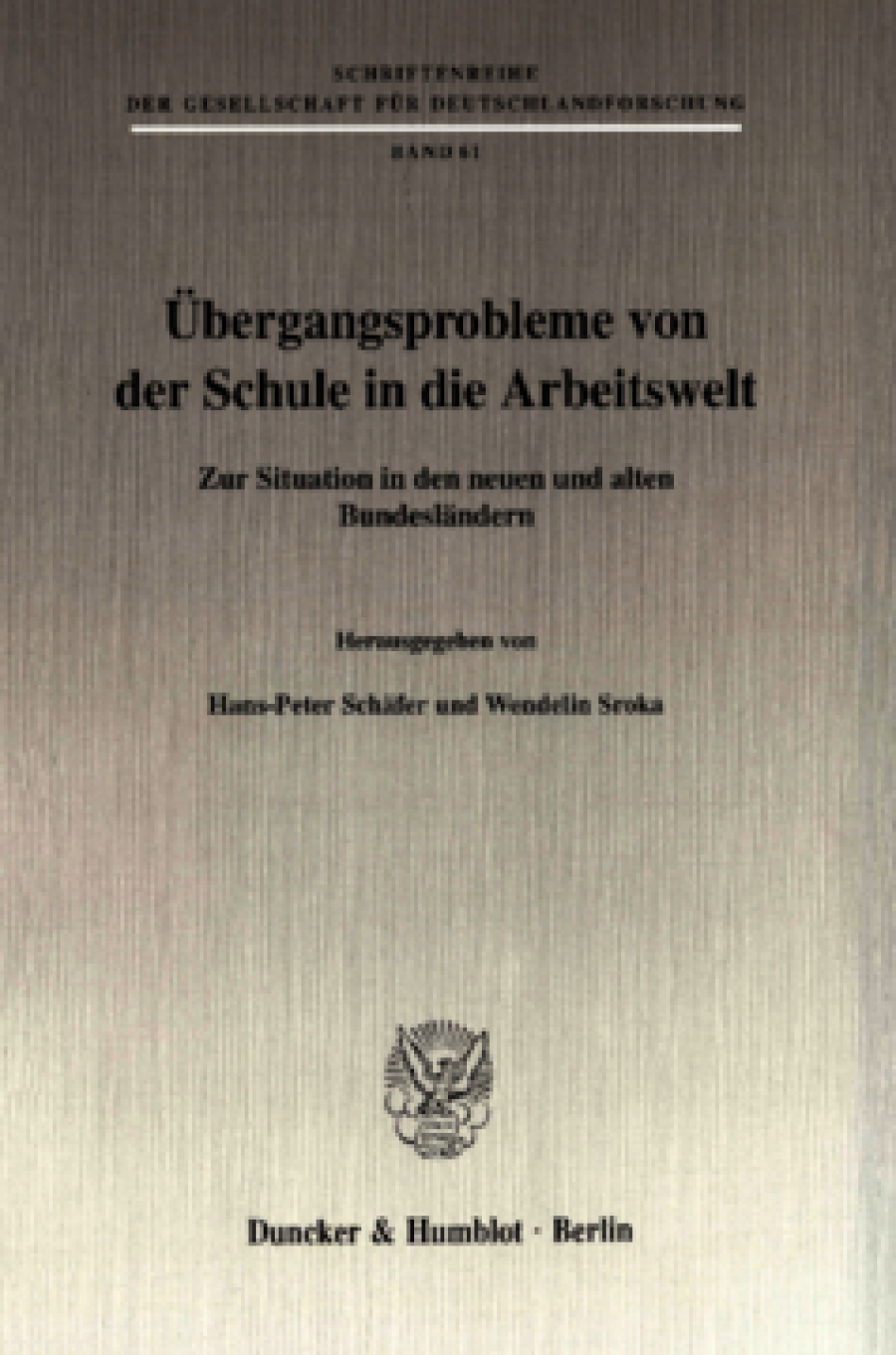 Übergangsprobleme von der Schule in die Arbeitswelt