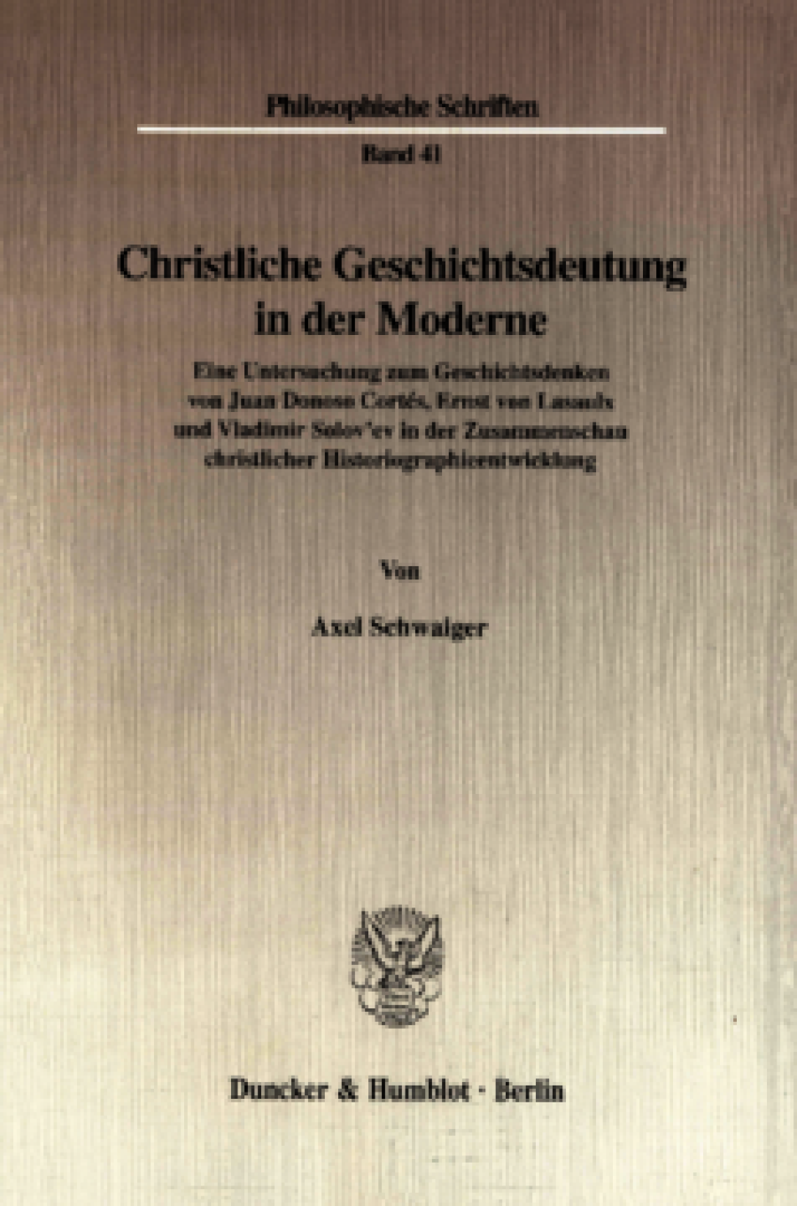 Christliche Geschichtsdeutung in der Moderne