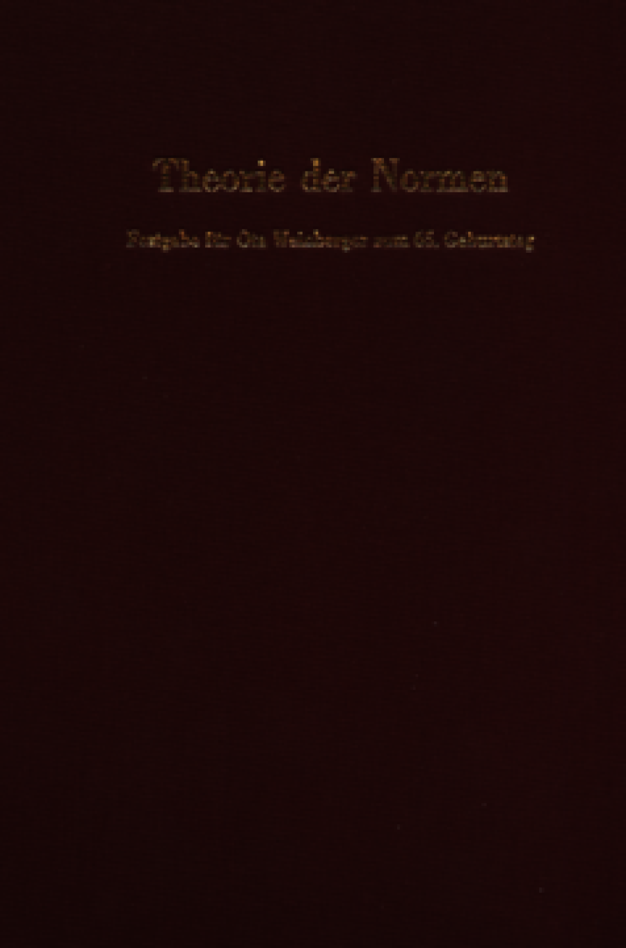 Theorie der Normen