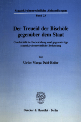 Der Treueid der Bischöfe gegenüber dem Staat