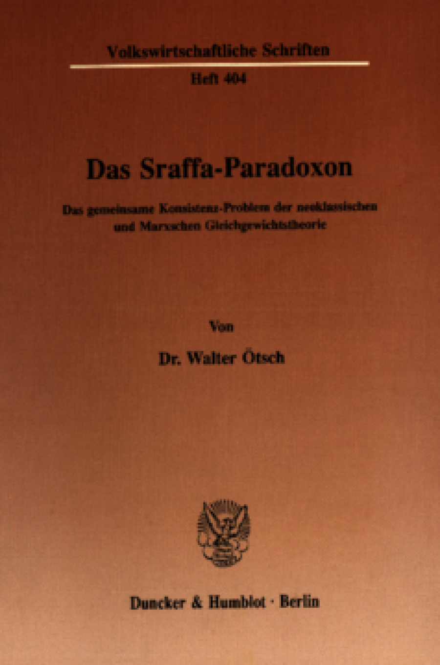 Das Sraffa-Paradoxon
