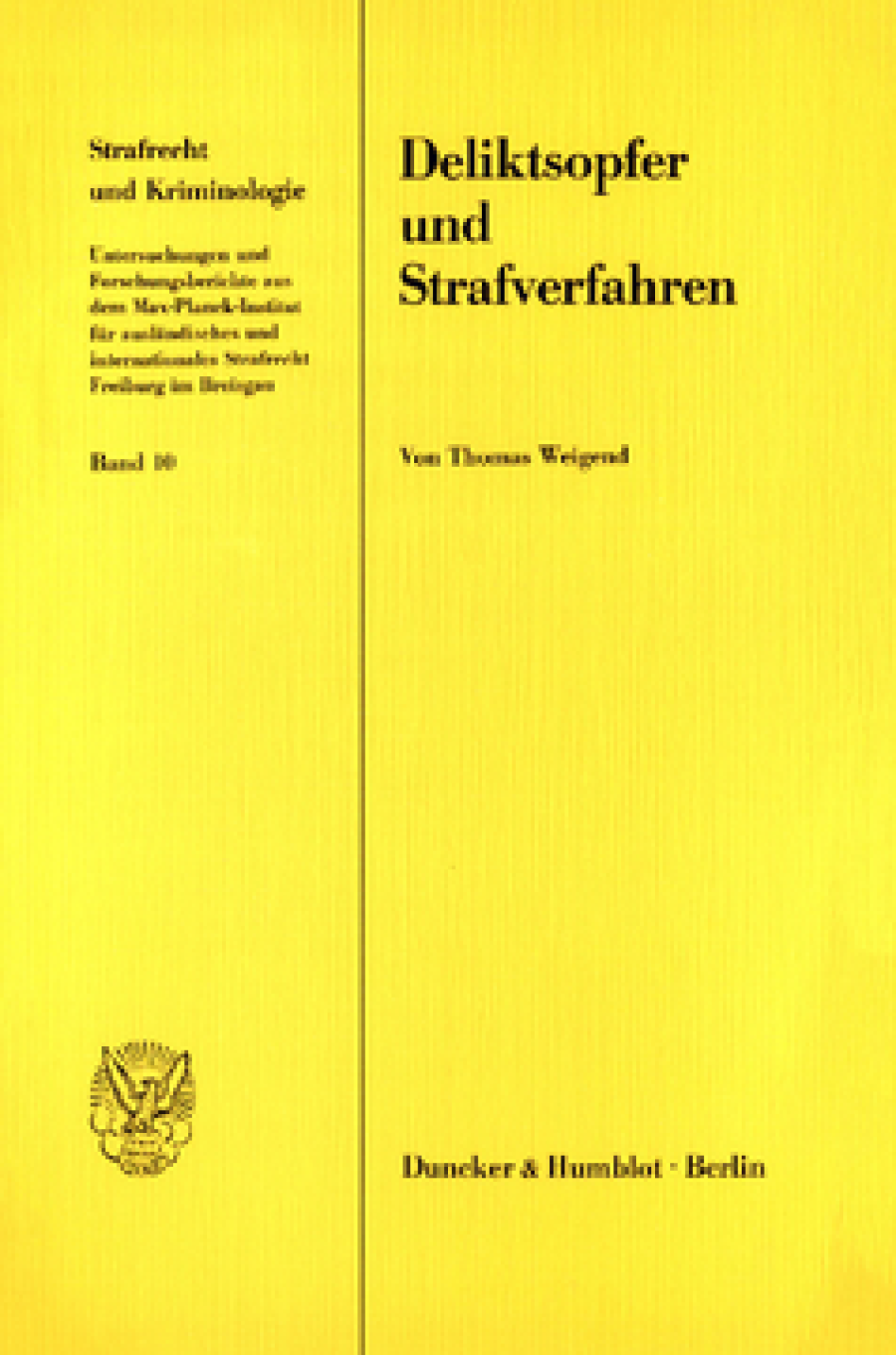 Deliktsopfer und Strafverfahren