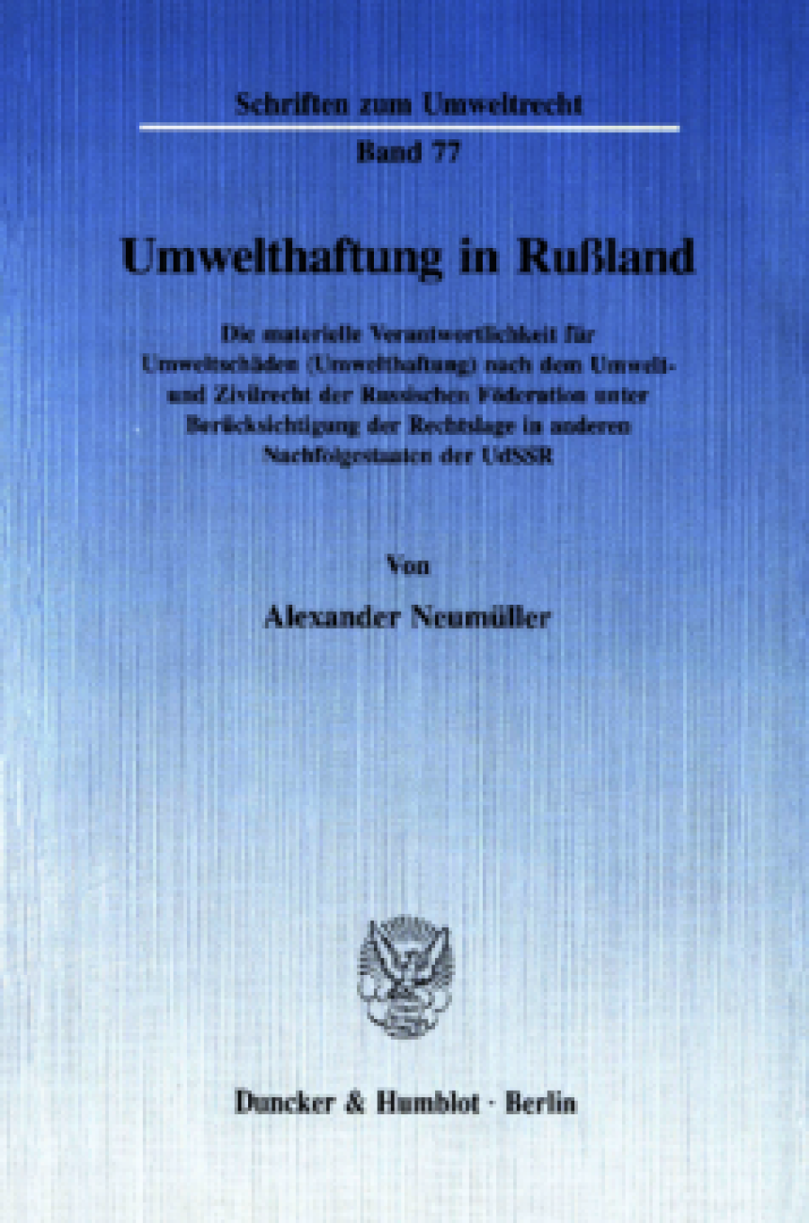 Umwelthaftung in Rußland
