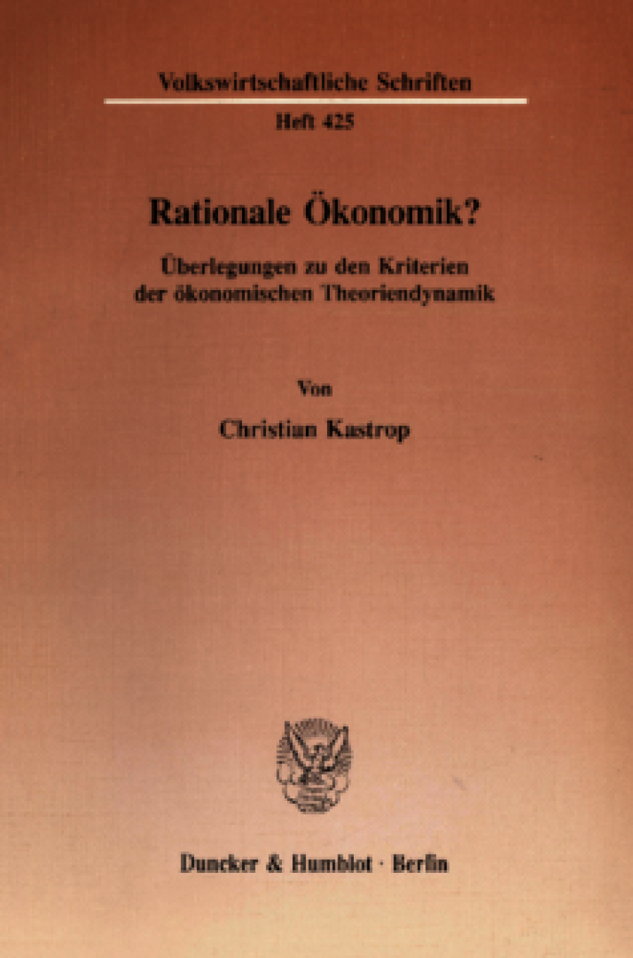 Rationale Ökonomik?