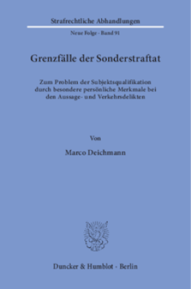 Grenzfälle der Sonderstraftat