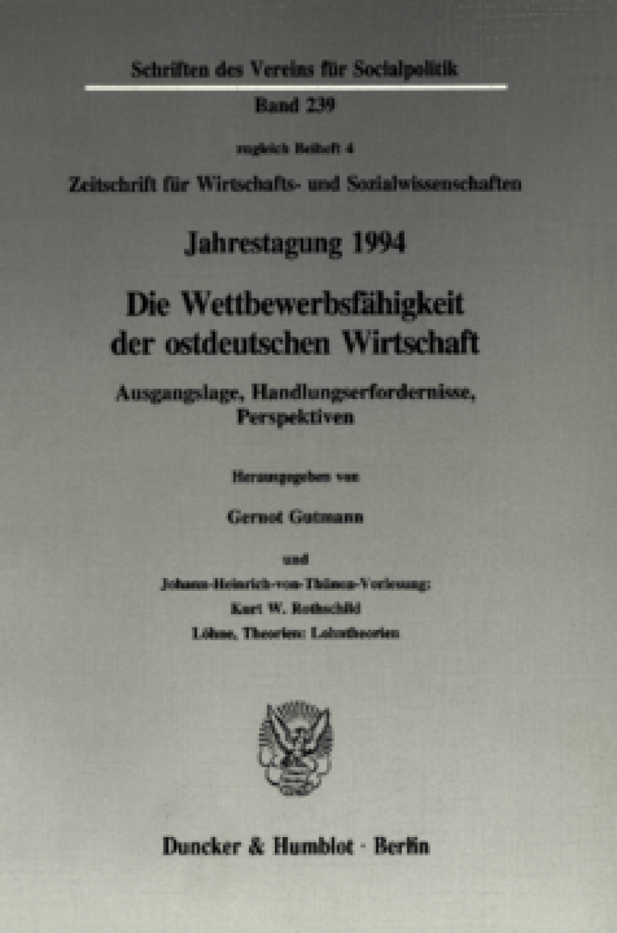 Die Wettbewerbsfähigkeit der ostdeutschen Wirtschaft