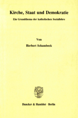 Kirche, Staat und Demokratie