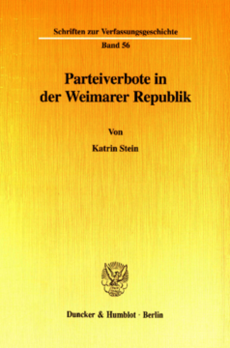 Parteiverbote in der Weimarer Republik