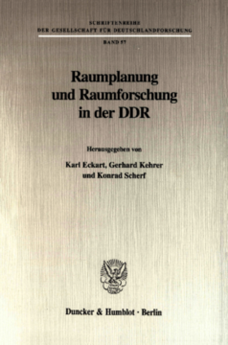 Raumplanung und Raumforschung in der DDR