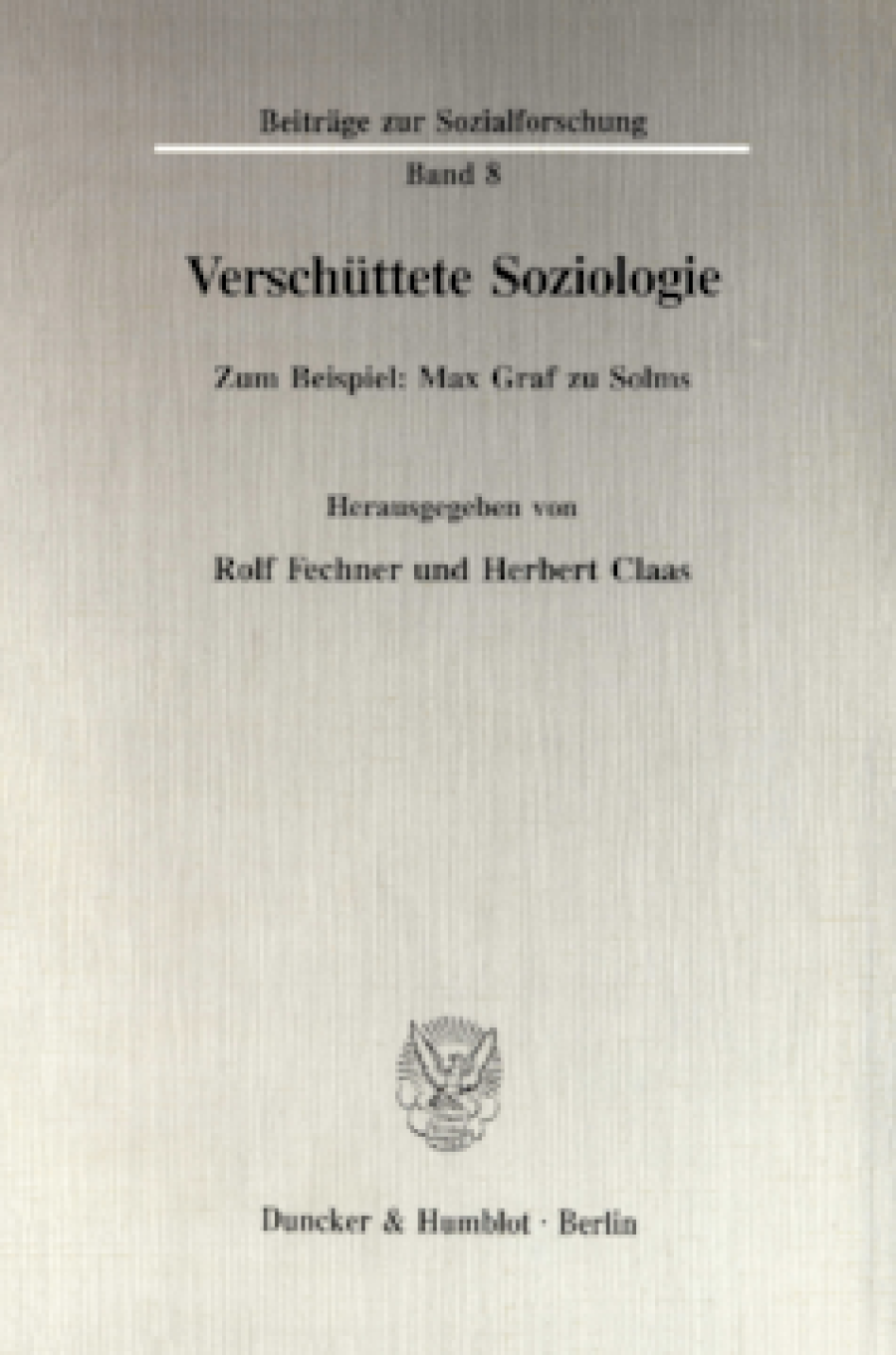 Verschüttete Soziologie
