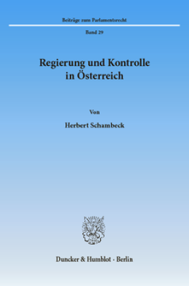 Regierung und Kontrolle in Österreich