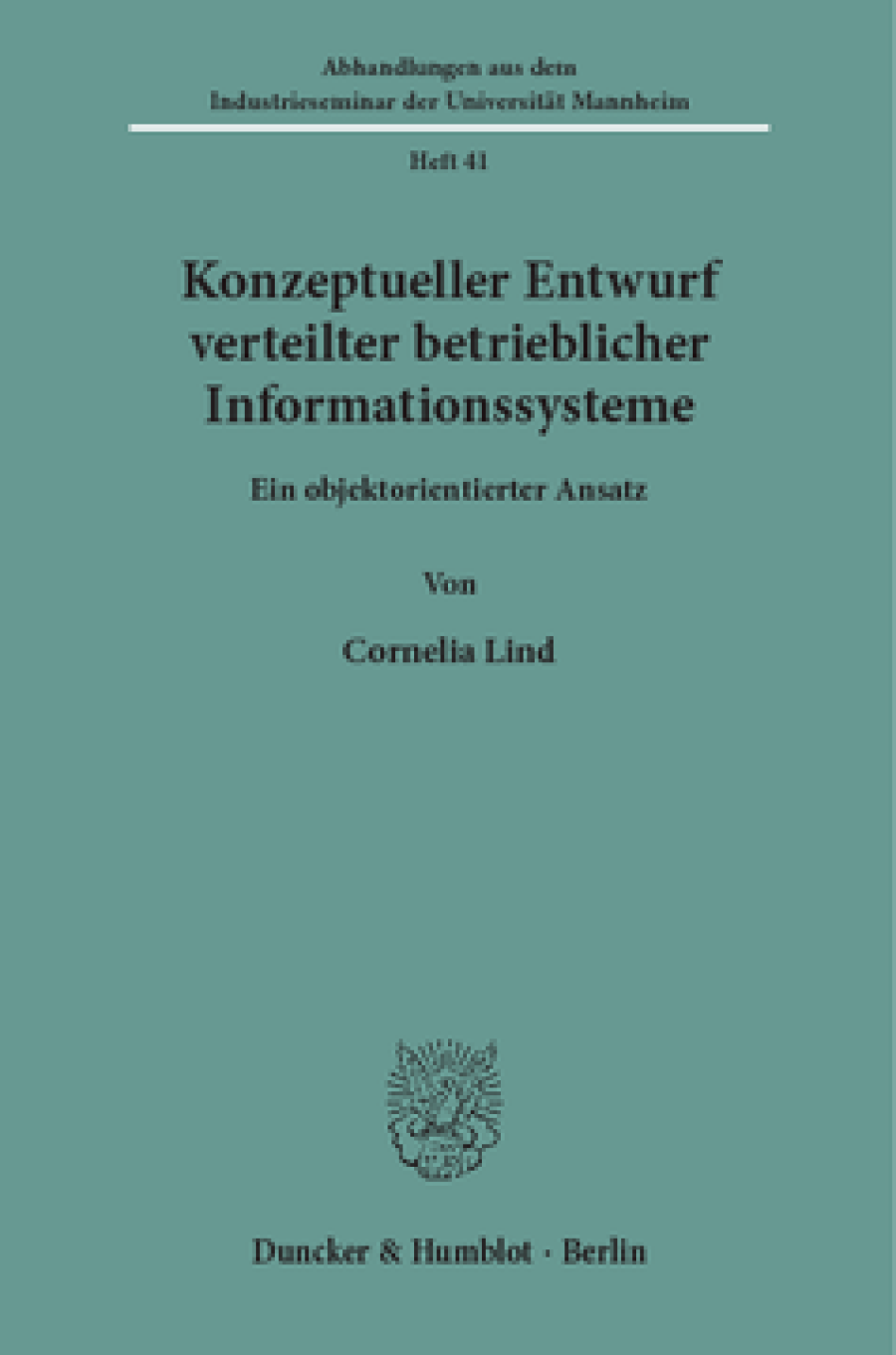 Konzeptueller Entwurf verteilter betrieblicher Informationssysteme