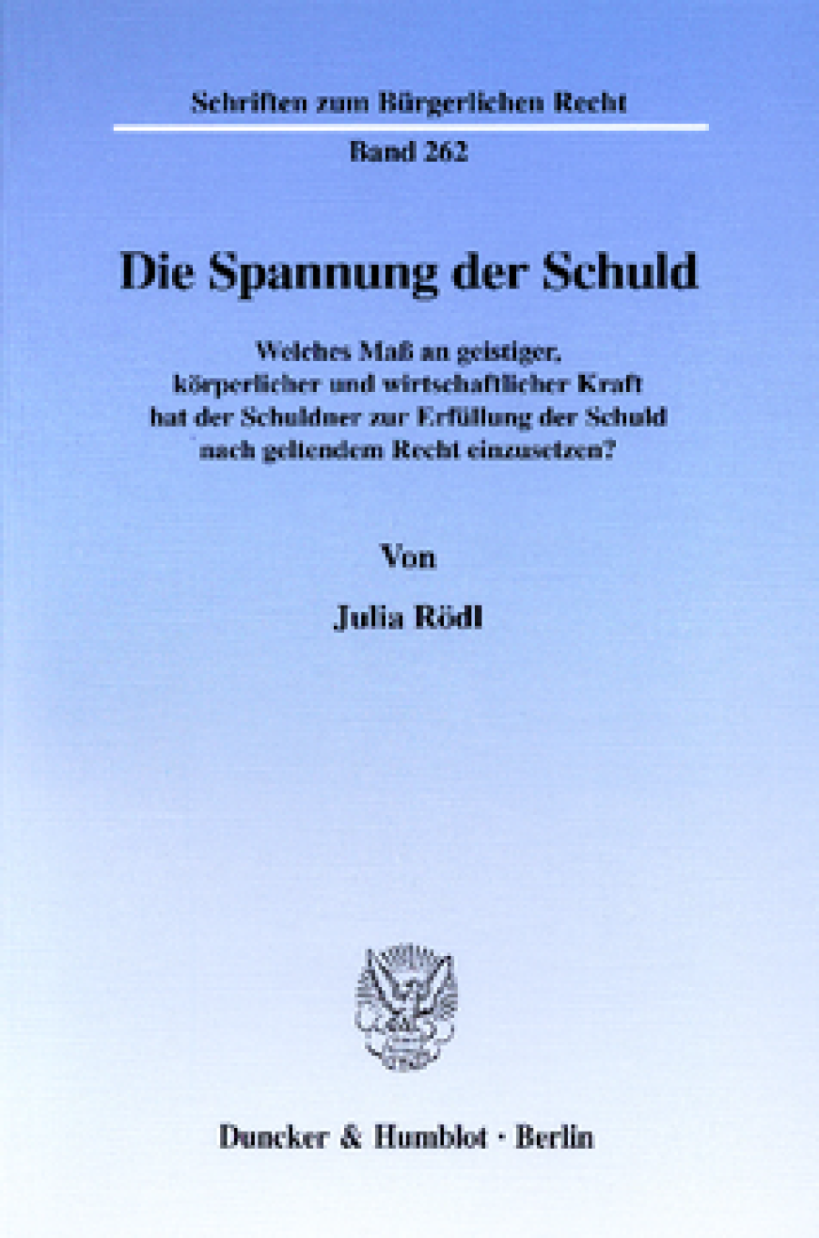Die Spannung der Schuld