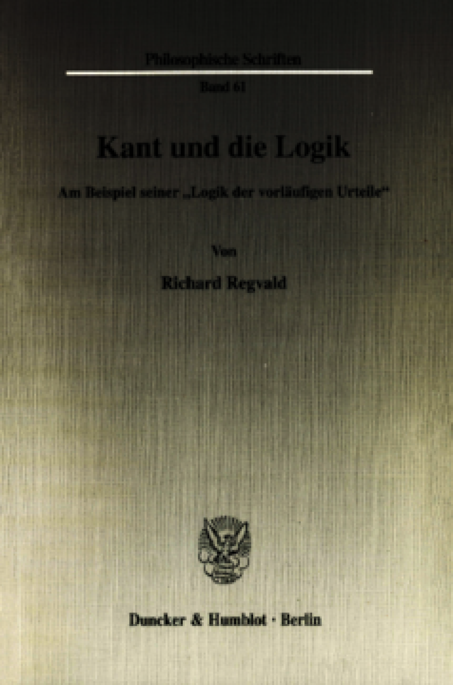 Kant und die Logik