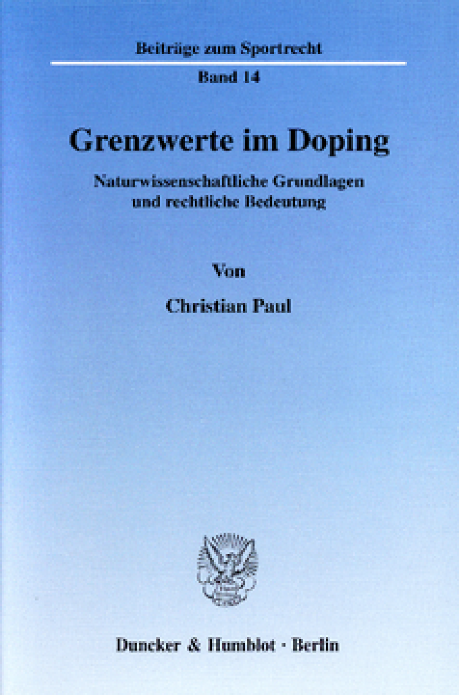 Grenzwerte im Doping