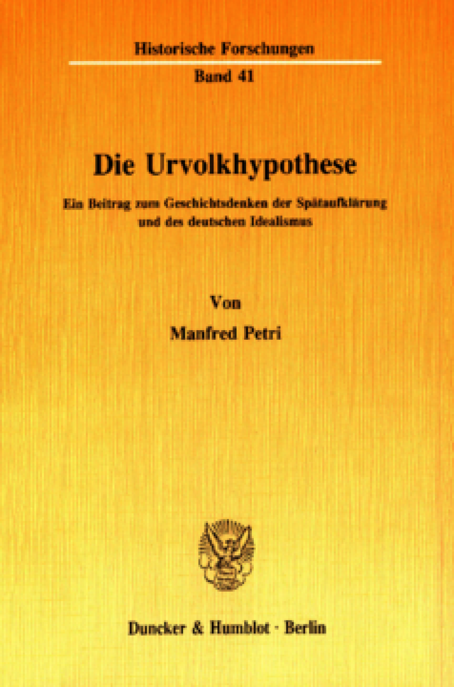 Die Urvolkhypothese