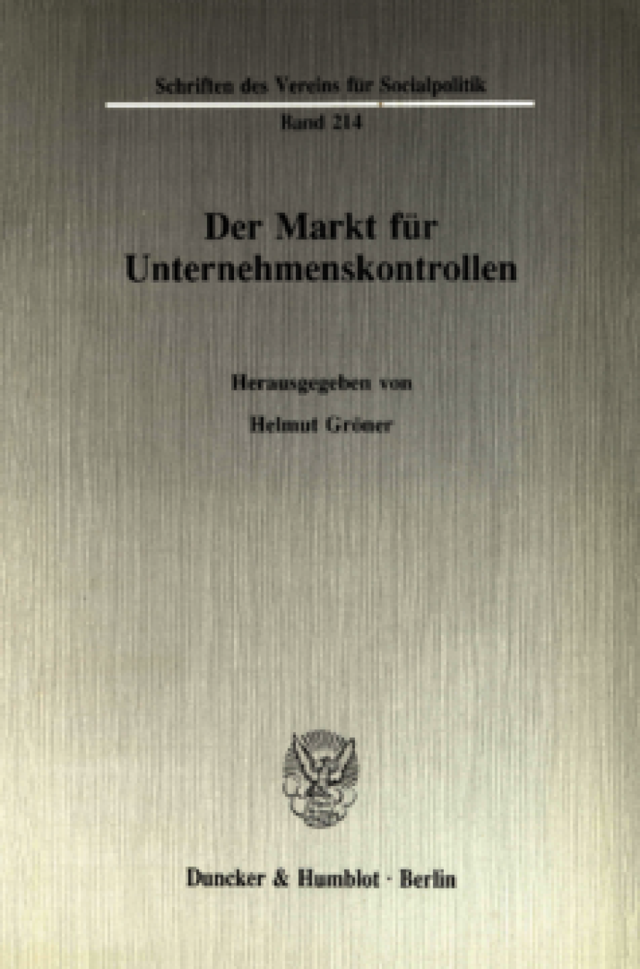 Der Markt für Unternehmenskontrollen