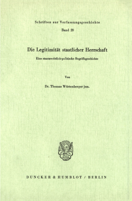 Die Legitimität staatlicher Herrschaft