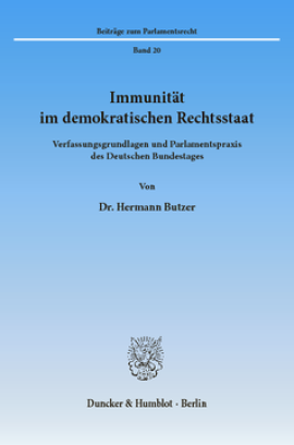 Immunität im demokratischen Rechtsstaat