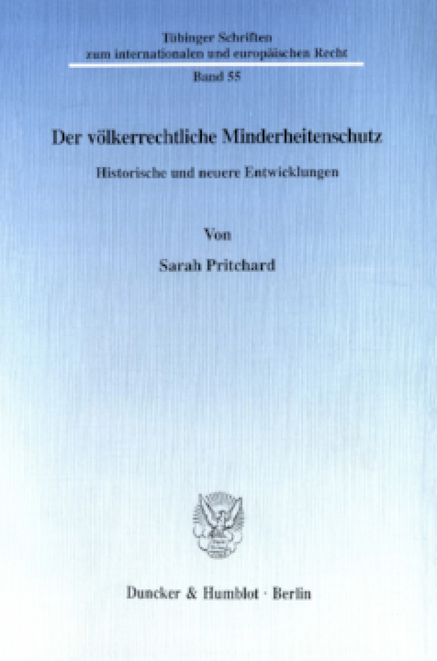 Der völkerrechtliche Minderheitenschutz