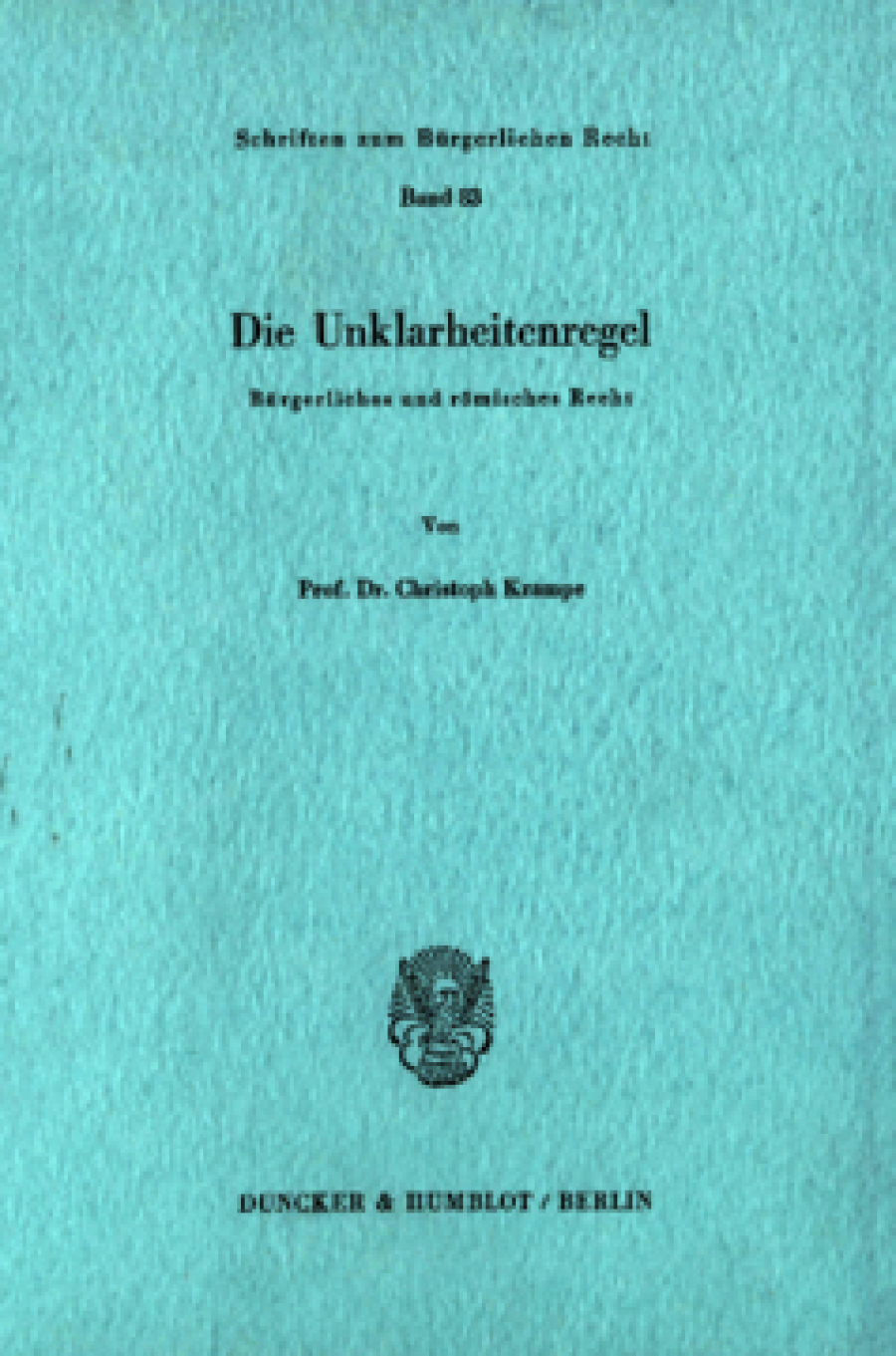 Die Unklarheitenregel