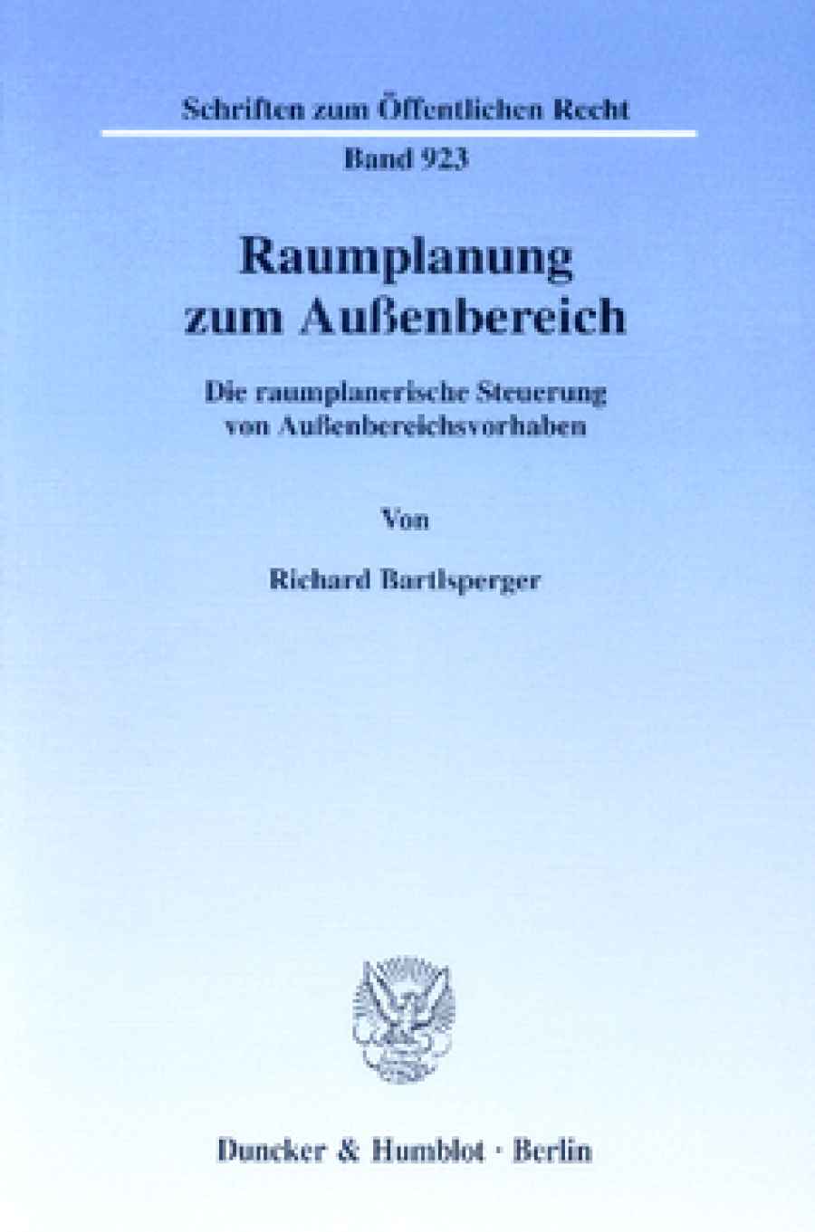 Raumplanung zum Außenbereich