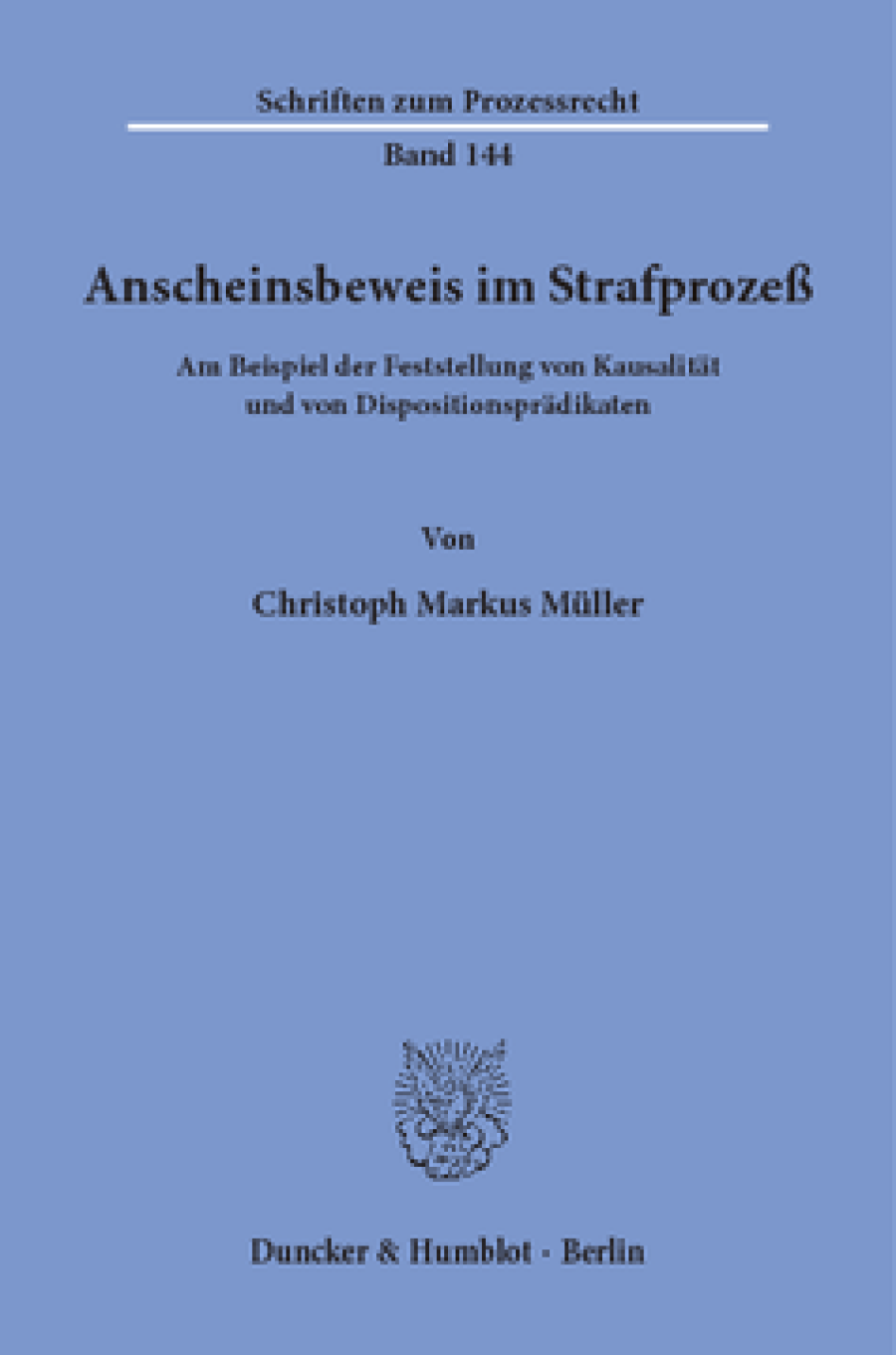 Anscheinsbeweis im Strafprozeß