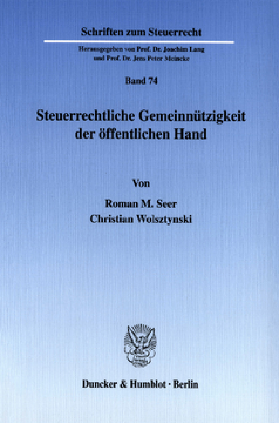 Steuerrechtliche Gemeinnützigkeit der öffentlichen Hand