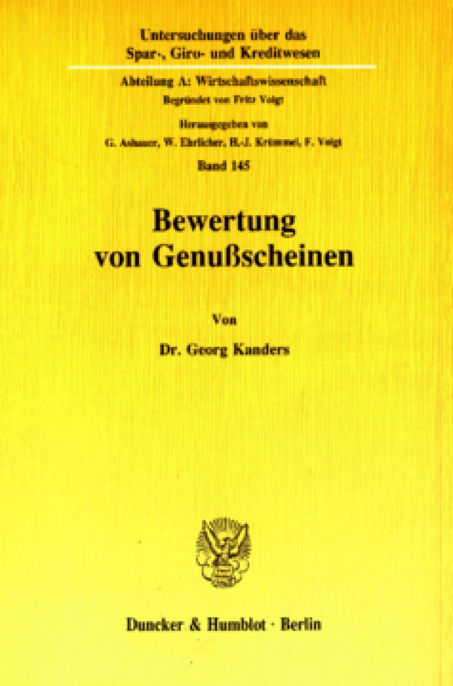 Bewertung von Genußscheinen