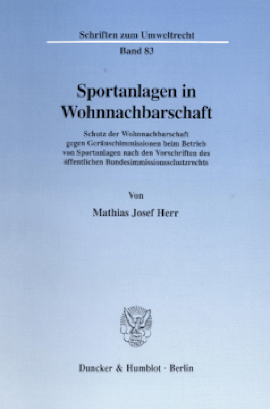 Sportanlagen in Wohnnachbarschaft