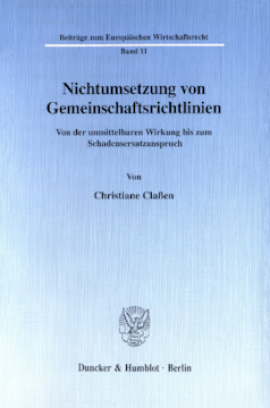Nichtumsetzung von Gemeinschaftsrichtlinien