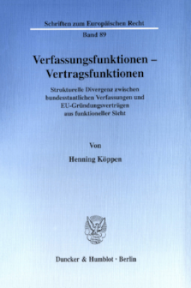 Verfassungsfunktionen - Vertragsfunktionen