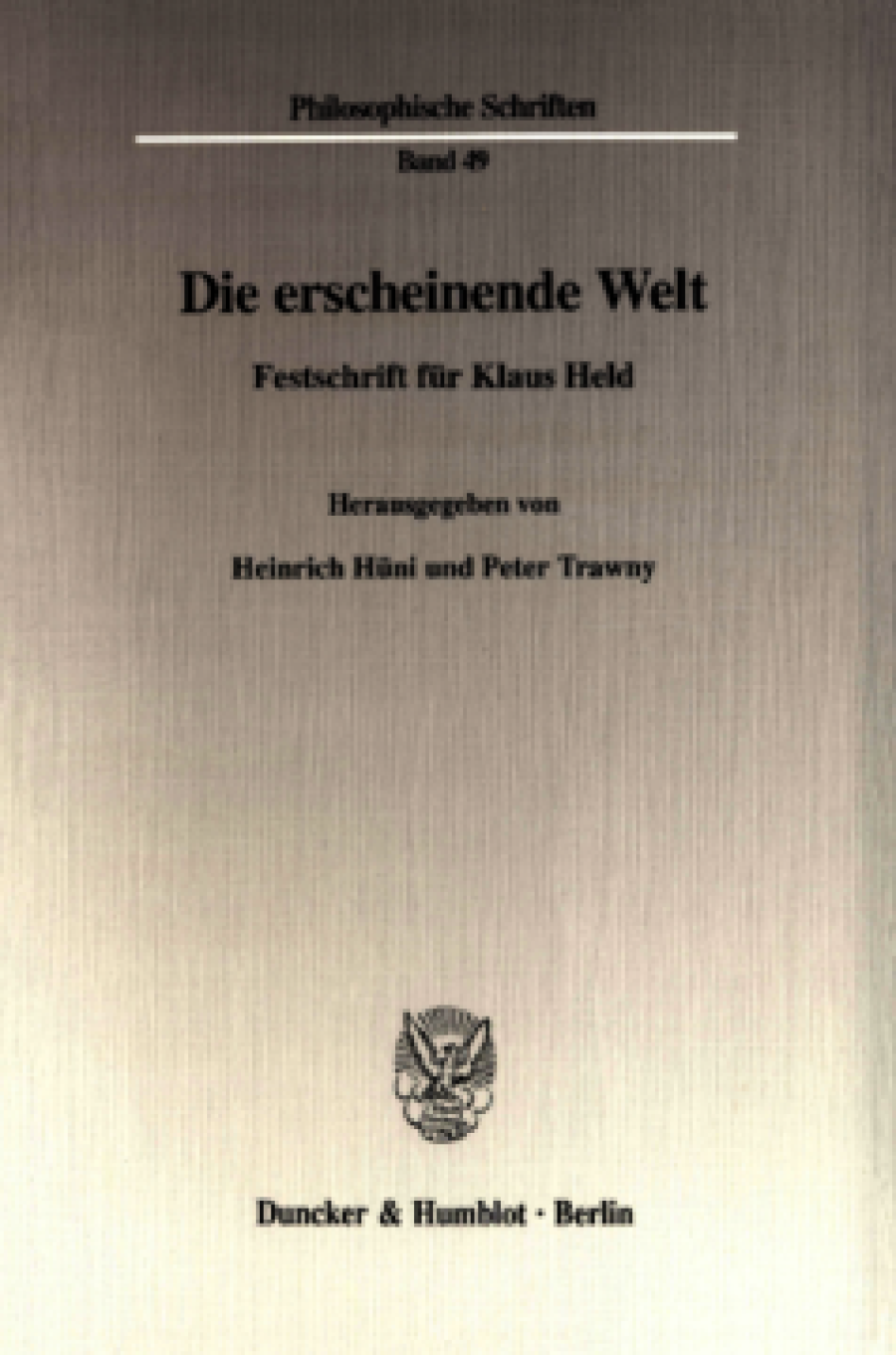 Die erscheinende Welt