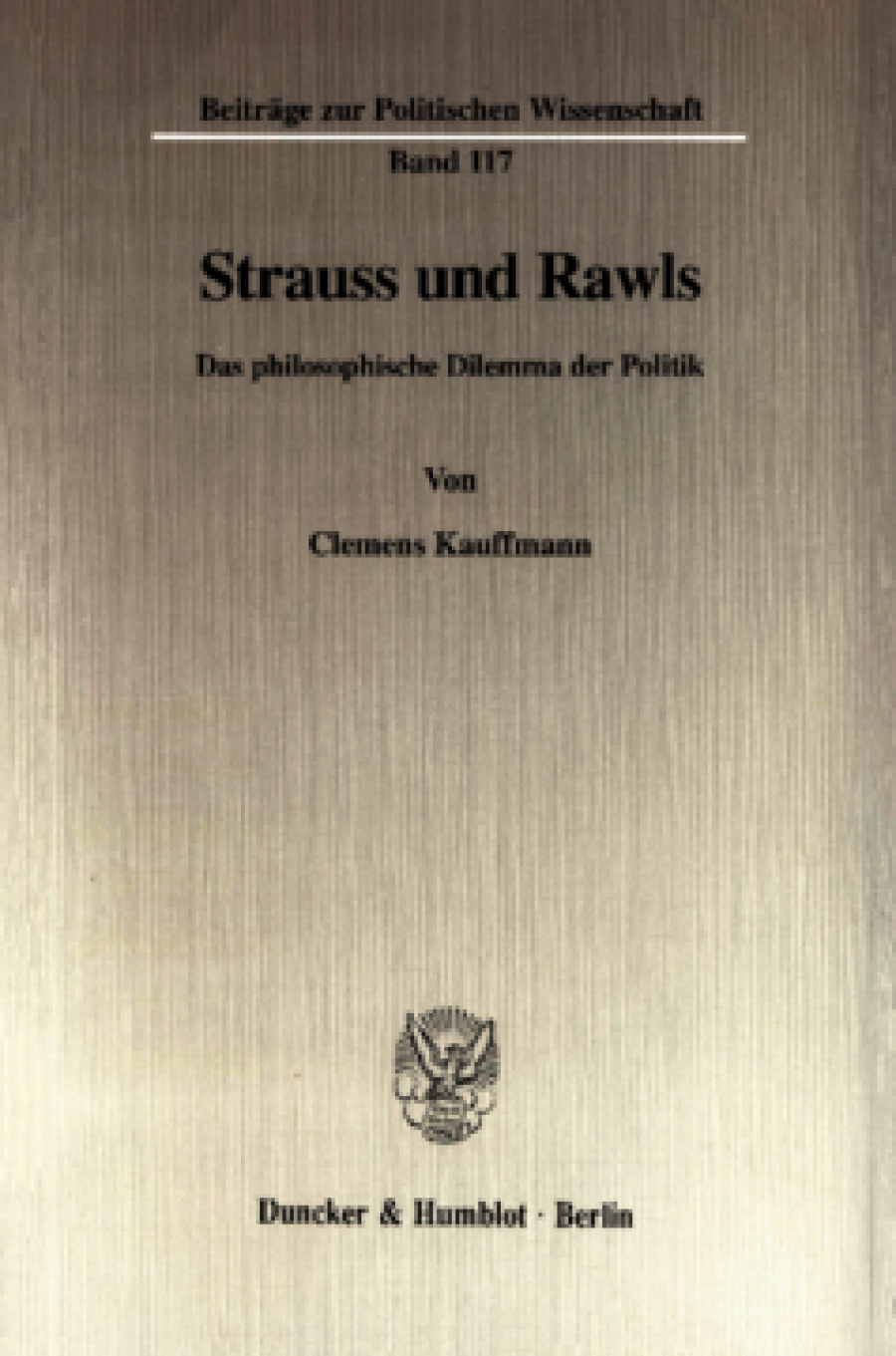 Strauss und Rawls