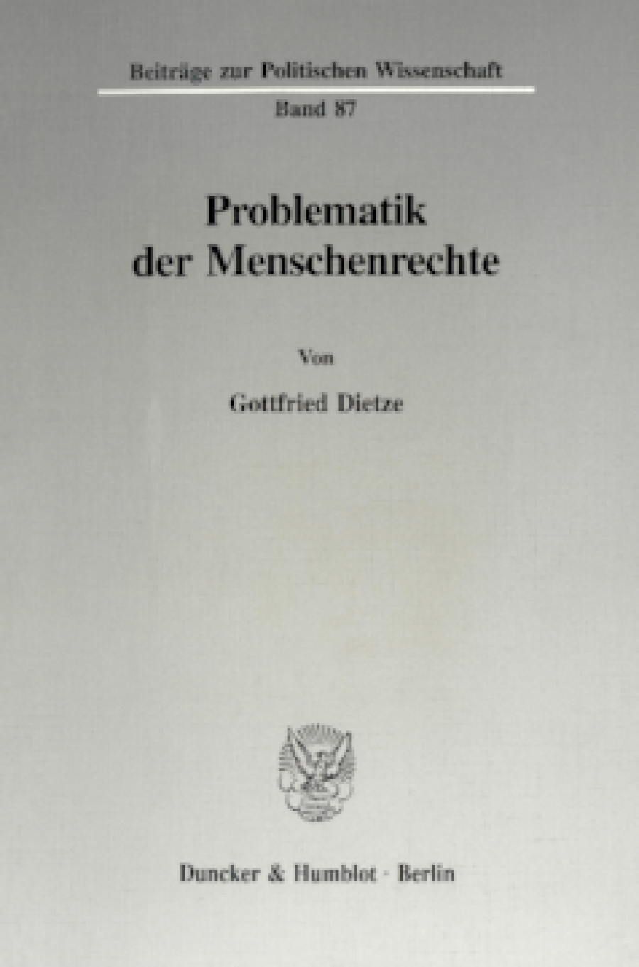 Problematik der Menschenrechte